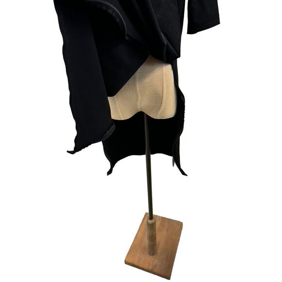 "Eileen Fisher" Black Stretch Dress, Double Zippers Down Both Sides, Tunic, L, - Picture 4 of 11